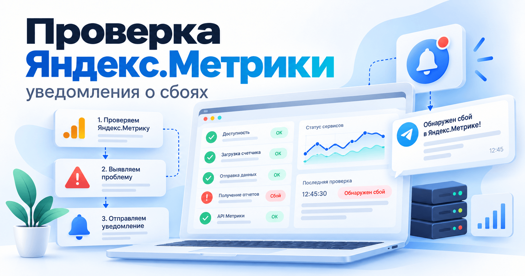 Как проверить Яндекс.Метрику и получать уведомления о сбоях